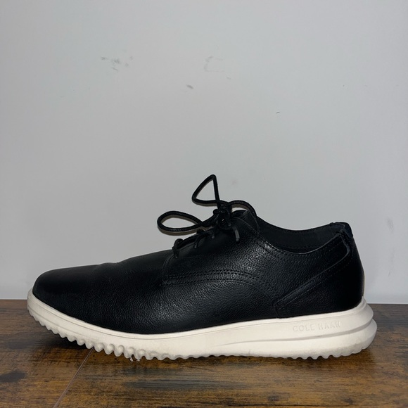 Men’s Cole Haan Grand+ Plain Toe Black Leather Oxford Shoe Size 13 Cushion Sole - Picture 6 of 16